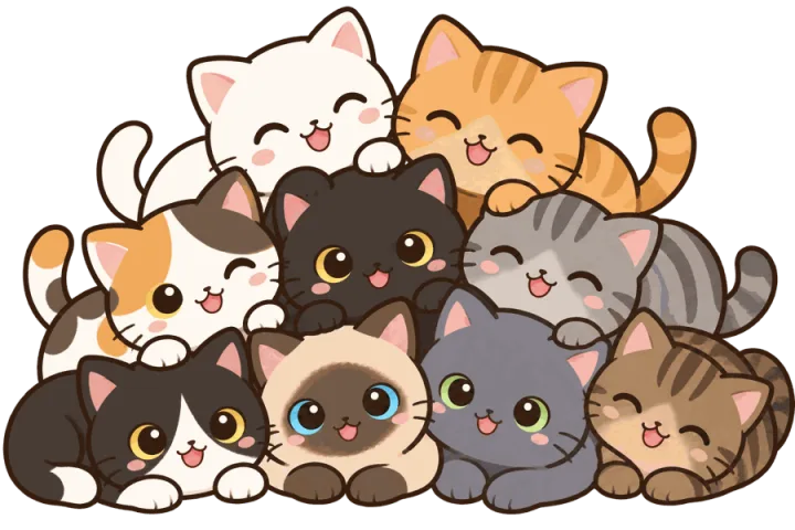 猫独の9匹の猫たち